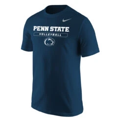 Nike Men's Volleyball Penn State Dri-Fit Cotton Short Sleeve Tee - Navy