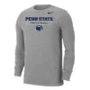 Nike Men's Volleyball Penn State Dri-Fit Cotton Long Sleeve Tee - Dark Heather