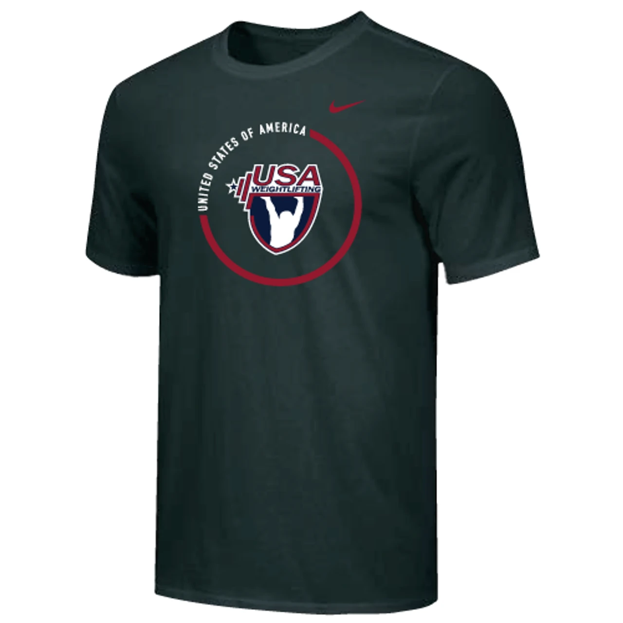 Nike Men's USA Weightlifting USA Circle Tee - Black 1 Nike Men's USA Weightlifting USA Circle Tee - Black