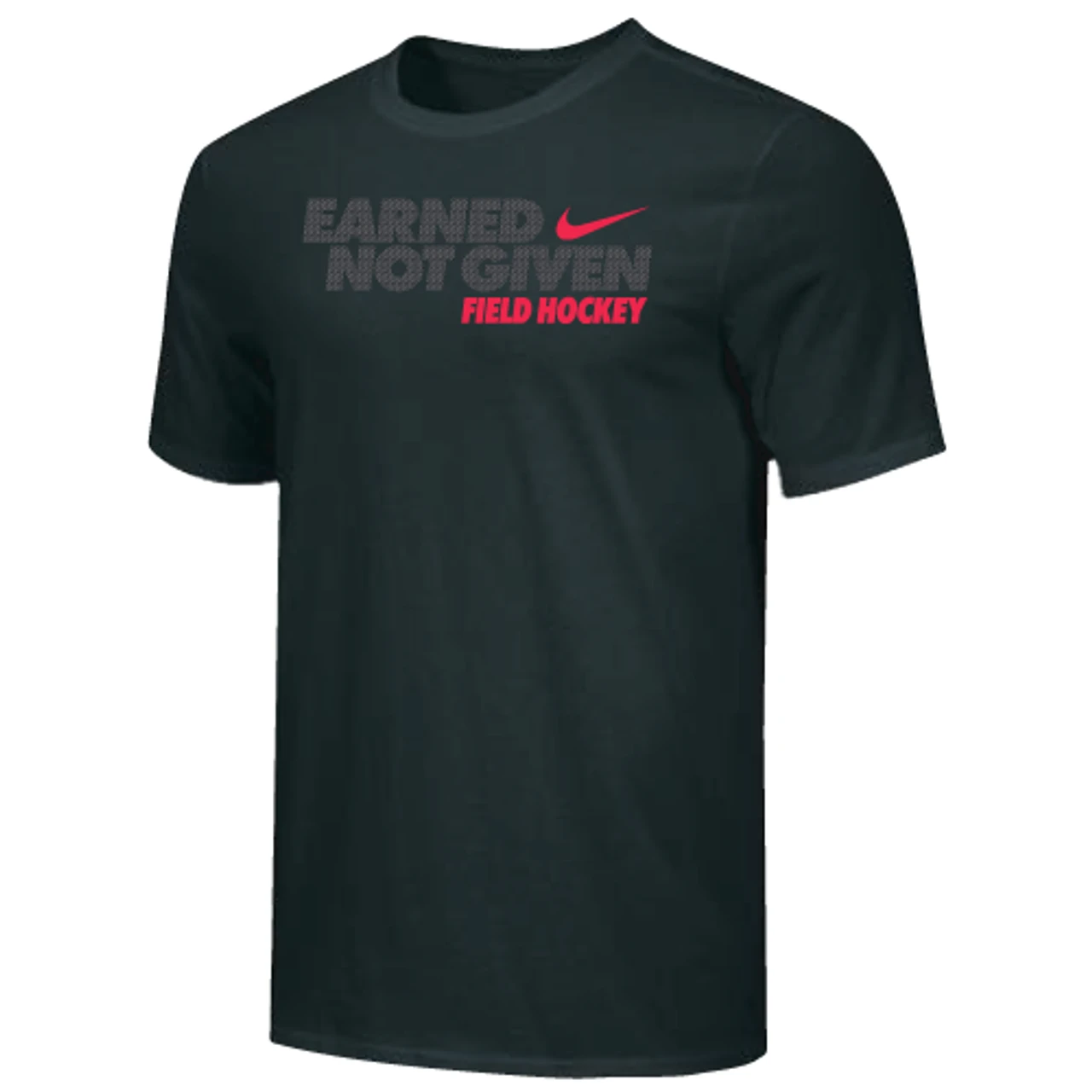 Nike Men's Field Hockey Earned Not Given Tee - Black/Grey/Red 1 Nike Men's Field Hockey Earned Not Given Tee - Black/Grey/Red