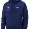 Nike Men's USA Wrestling Club Fleece Full Zip Hoodie - Navy/White