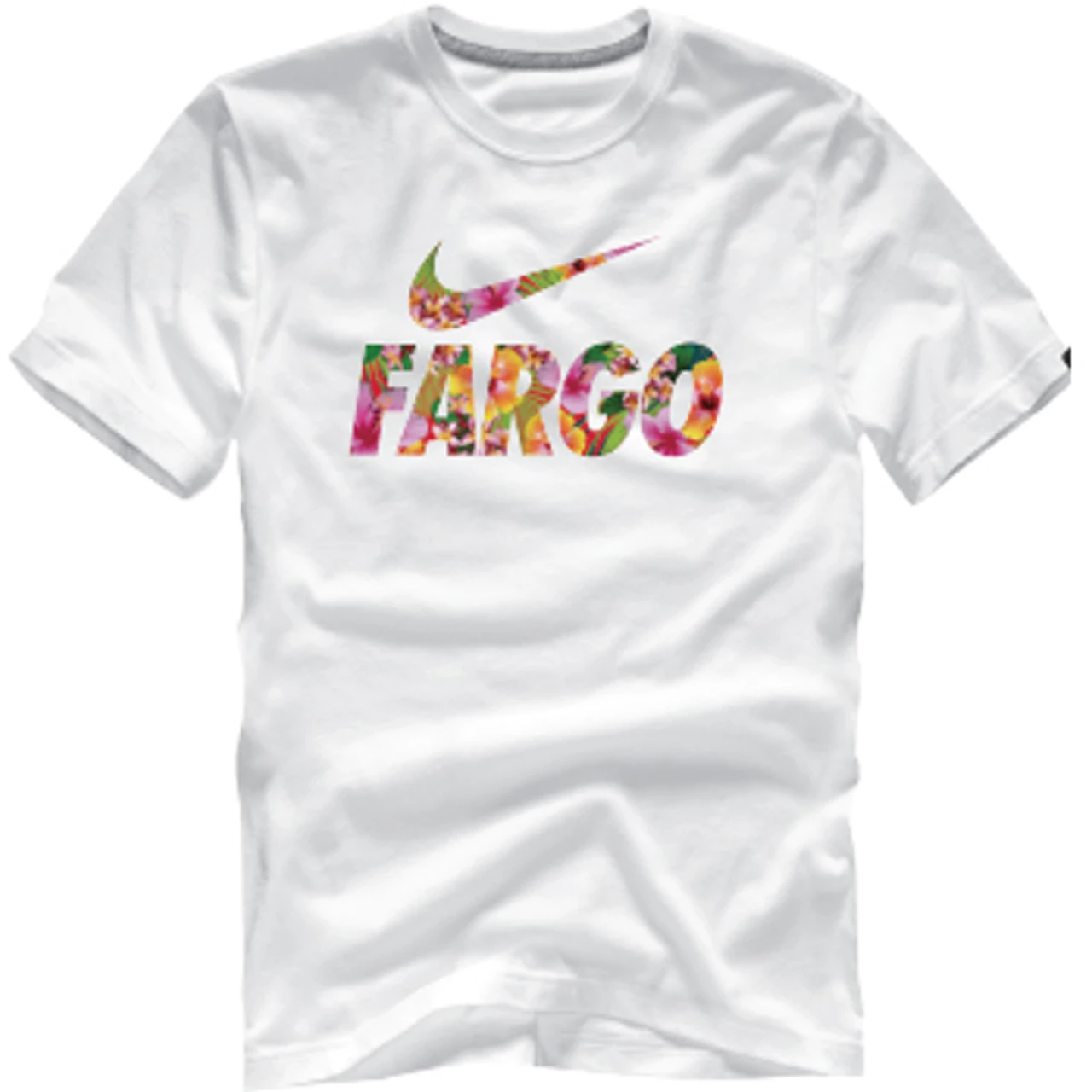 Nike Women's Wrestling Fargo Floral Cotton Tee - White 1 Nike Women's Wrestling Fargo Floral Cotton Tee - White