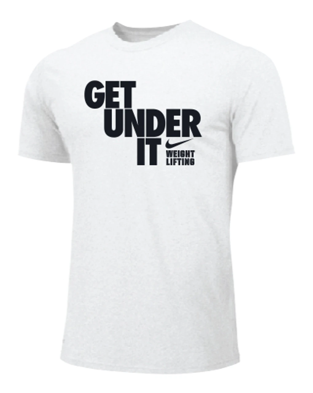Nike Women's Weightlifting Get Under It Tee - White/Black 1 Nike Women's Weightlifting Get Under It Tee - White/Black