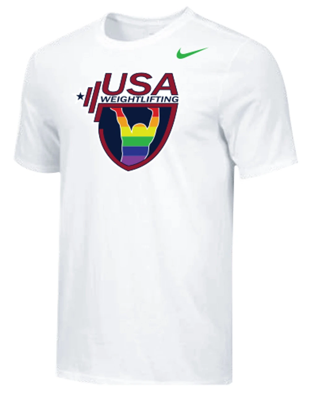 Nike Women's USA Weightlifting Pride Tee - White 1 Nike Women's USA Weightlifting Pride Tee - White