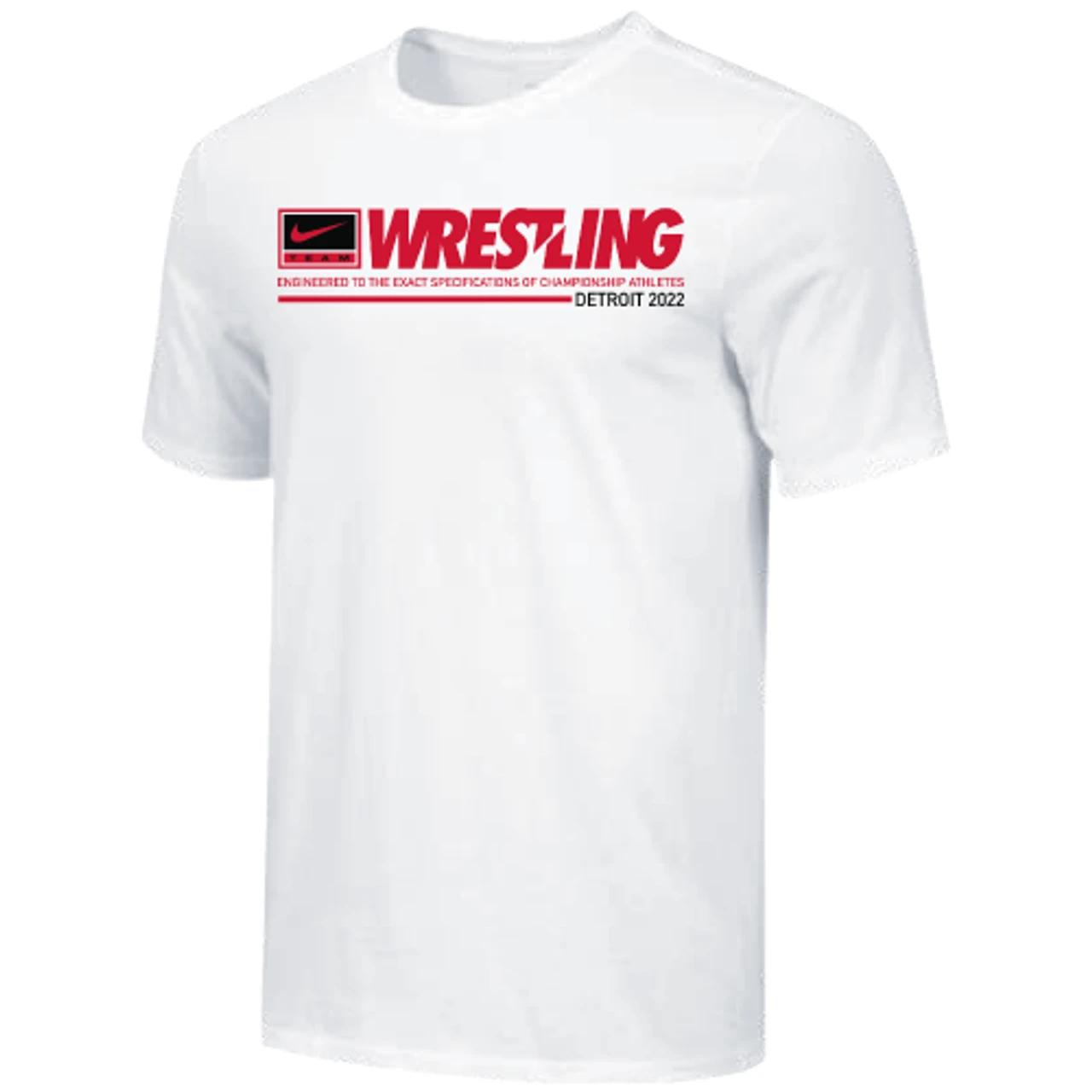 Nike Men's Wrestling Detroit Athlete Tee - Red/Black 1 Nike Men's Wrestling Detroit Athlete Tee - Red/Black