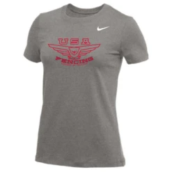 Nike Women's USA Fencing Legends Of The Piste Tee - Grey/Red