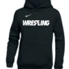 Nike Youth Wrestling Pullover Club Fleece Hoodie - Black/White