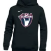 Nike Youth USAW Pullover Club Fleece Hoodie - Black/White