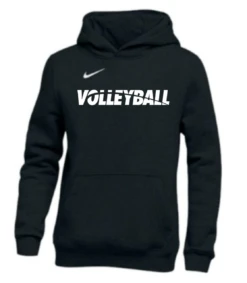 Nike Youth Volleyball Pullover Club Fleece Hoodie - Black/White