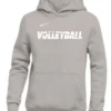 Nike Youth Volleyball Pullover Club Fleece Hoodie - Grey/White