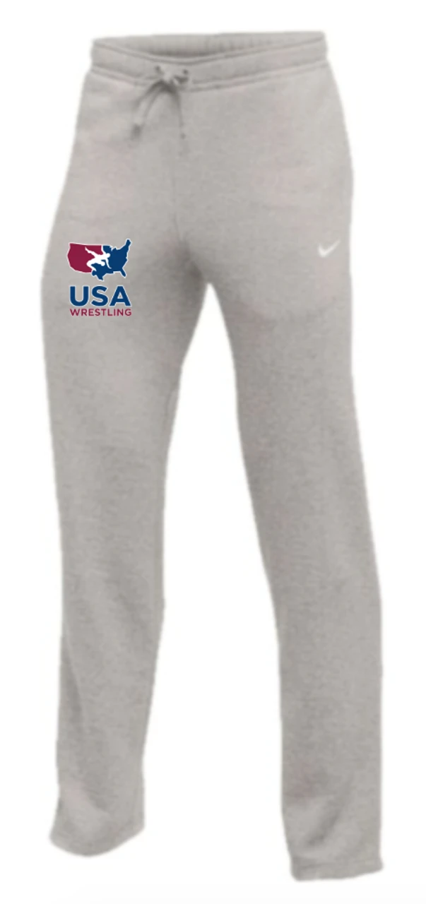 Nike Men's USA Wrestling Club Fleece Pant - Heather Grey 1 Nike Men's USA Wrestling Club Fleece Pant - Heather Grey