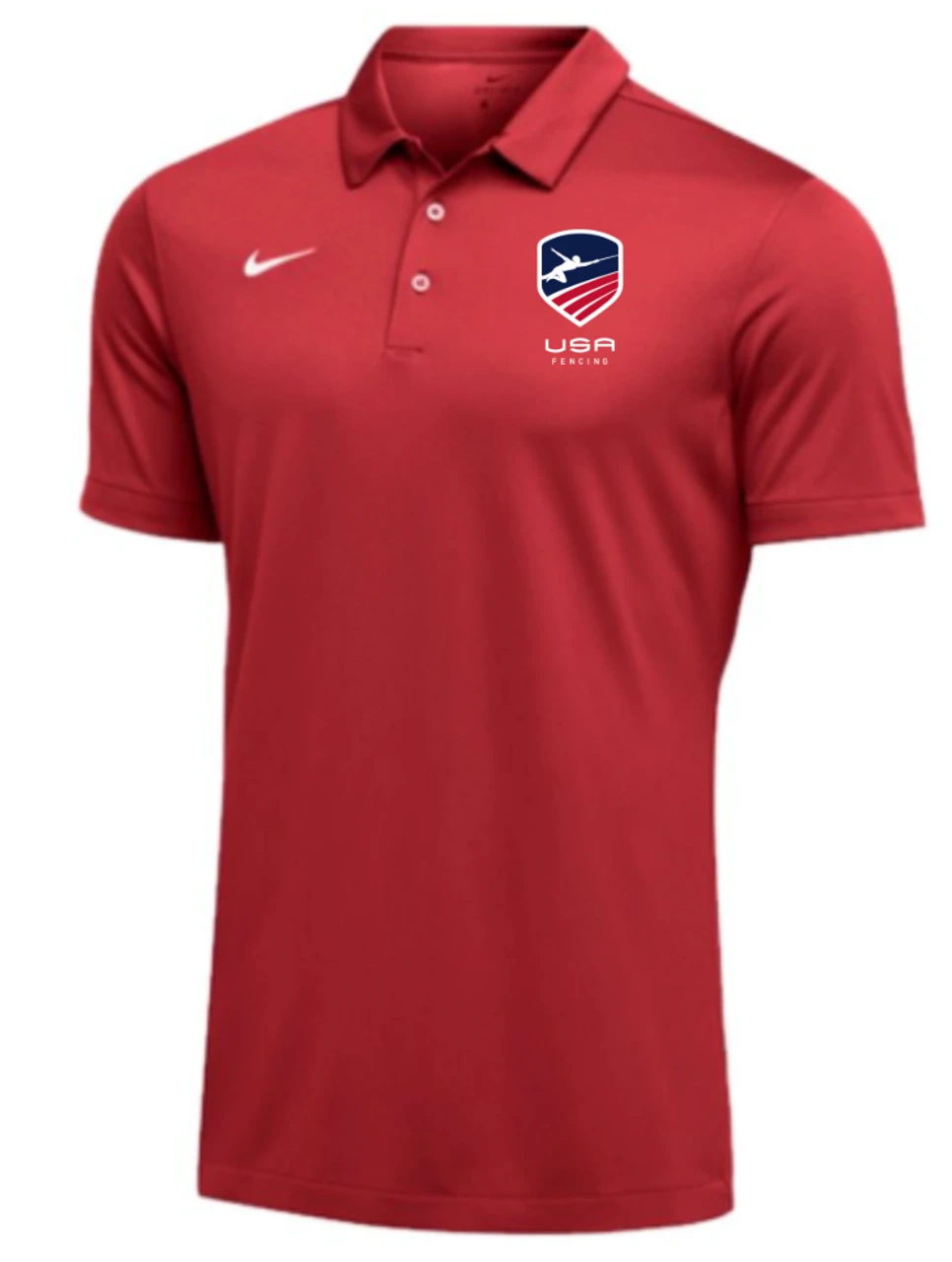 Nike Men's USA Fencing SS Polo - Scarlet 1 Nike Men's USA Fencing SS Polo - Scarlet