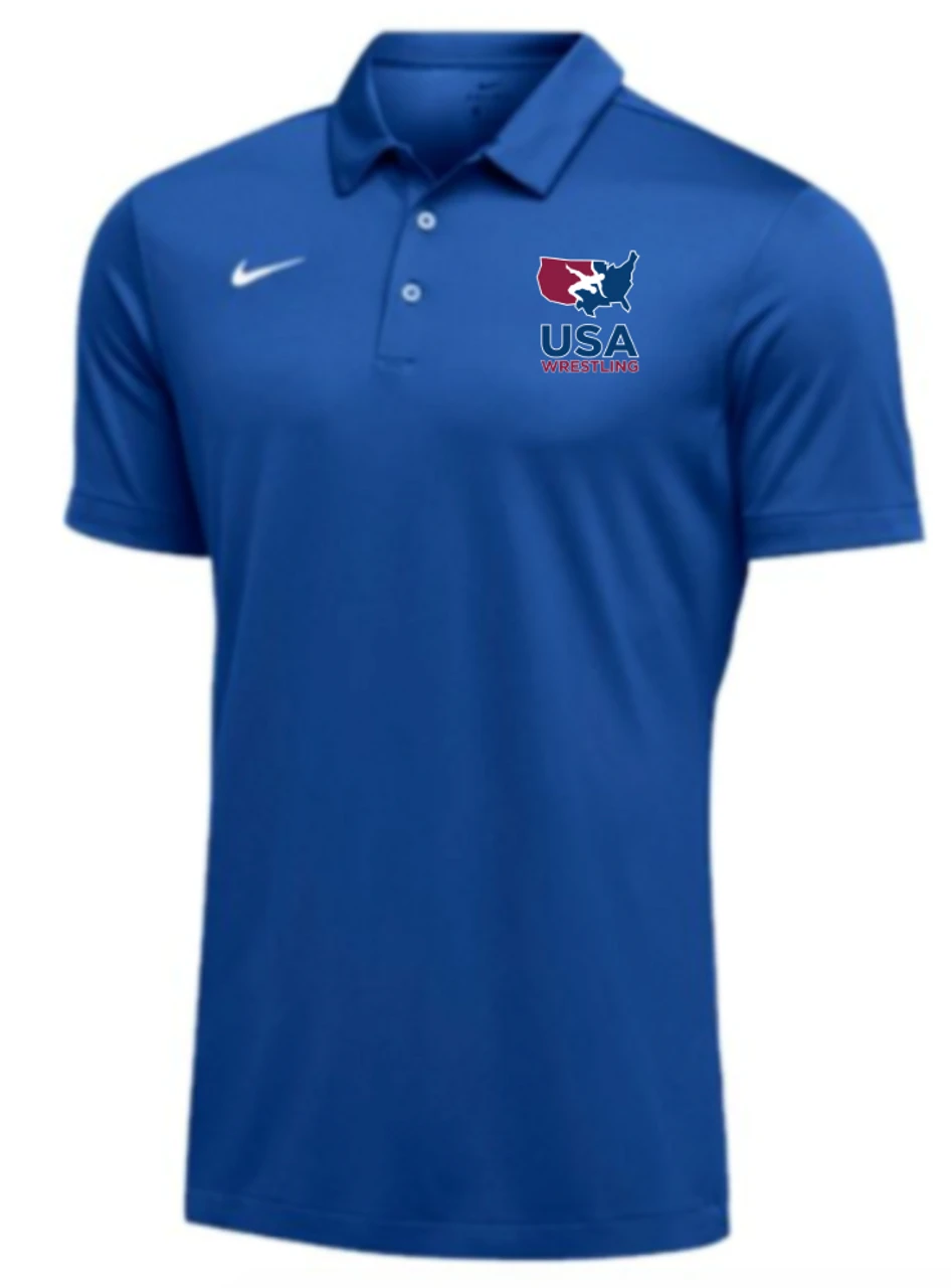 Nike Men's USA Wrestling SS Polo - Royal 1 Nike Men's USA Wrestling SS Polo - Royal