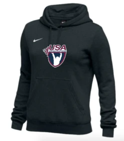 Nike Women's USA Weightlifting Club Fleece Pullover Hoodie - Black