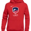 Nike Youth USA Fencing Club Fleece Pullover Hoodie - Scarlet