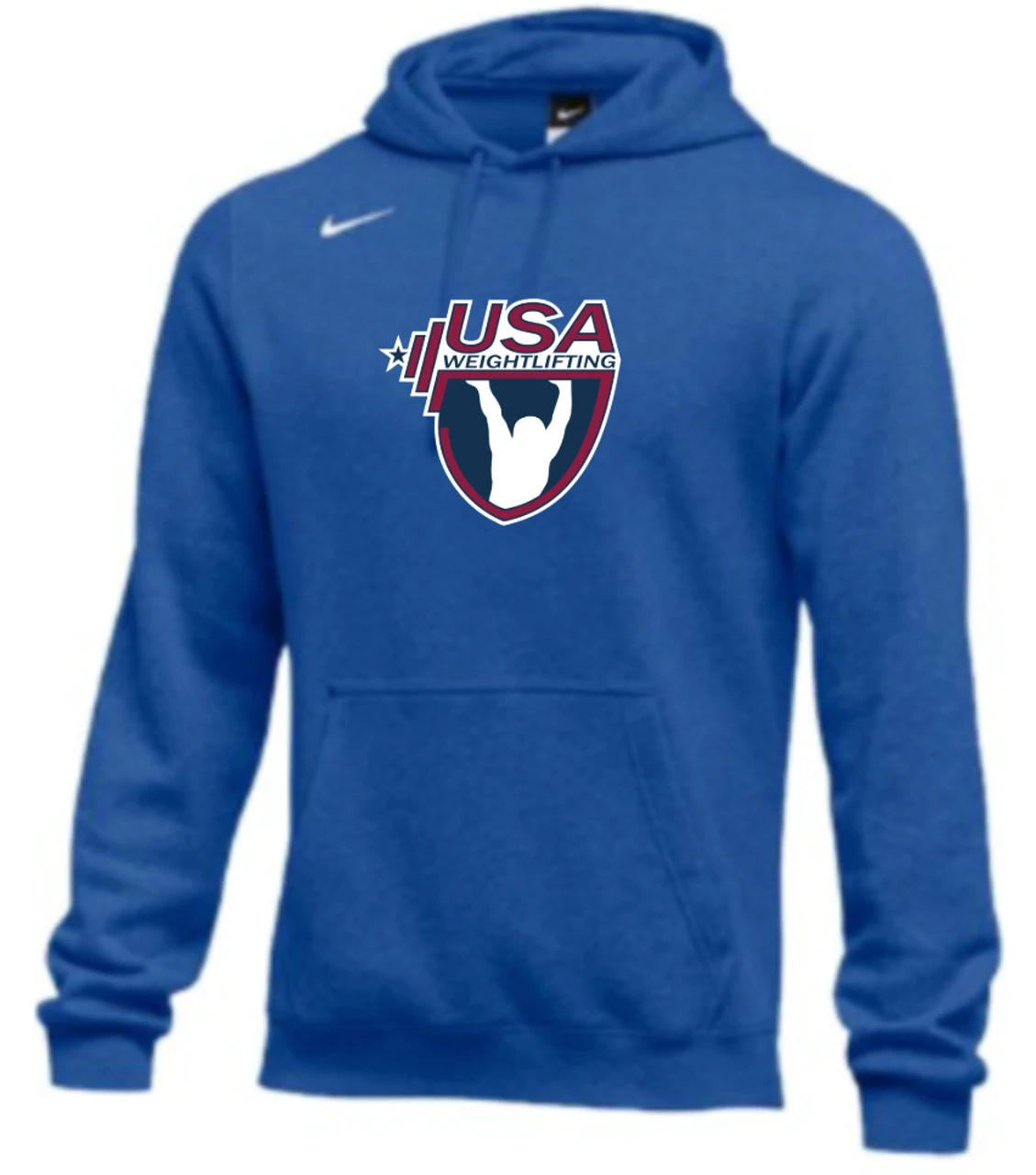 Nike Men's USA Weightlifting Club Fleece Pullover Hoodie - Royal 1 Nike Men's USA Weightlifting Club Fleece Pullover Hoodie - Royal