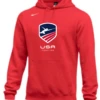 Nike Men's USA Fencing Club Fleece Pullover Hoodie - Scarlet
