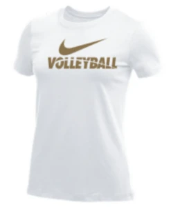Nike Women's Volleyball Tee - White/Gold