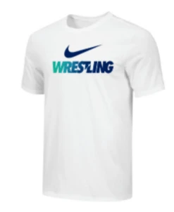 Nike Men's Wrestling Tee - White/Blue