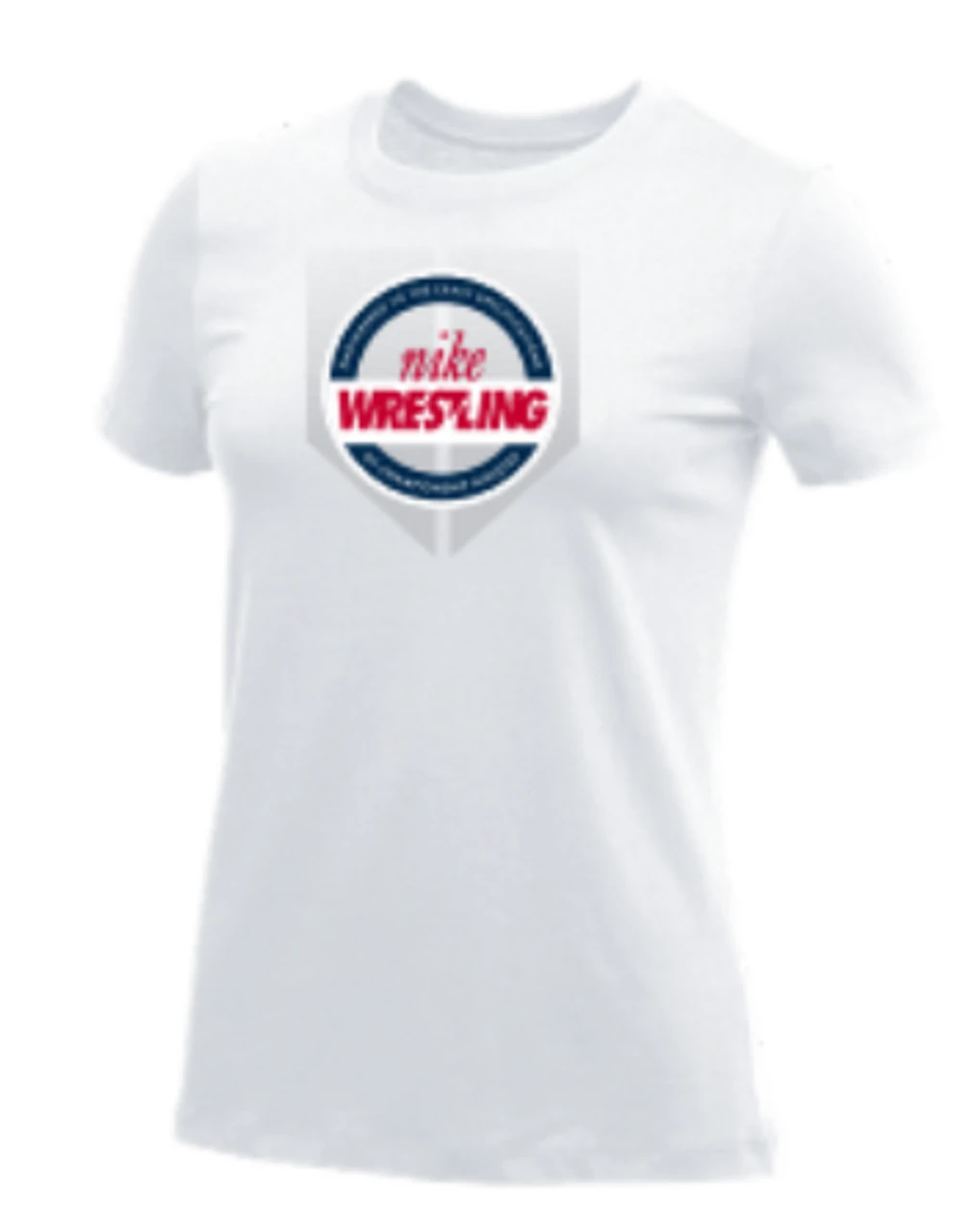 Nike Women's Wrestling Shield Tee - White 1 Nike Women's Wrestling Shield Tee - White