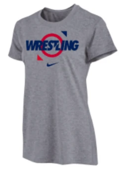 Nike Women's Wrestling Tee - Grey/Red/Blue
