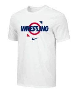 Nike Men's Wrestling Tee - White/Red/Blue
