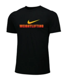 Nike Men's Weightlifting Tee - Black/Orange/Yellow