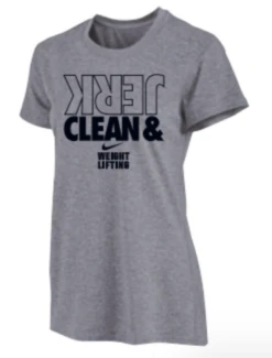 Nike Women's Weightlifting Clean And Jerk Tee - Grey