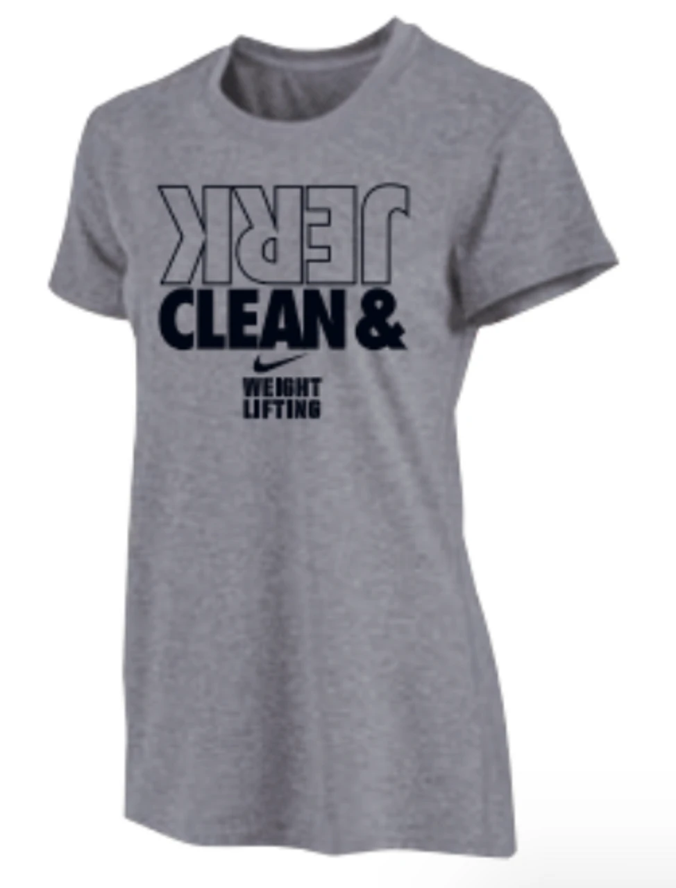 Nike Women's Weightlifting Clean And Jerk Tee - Grey 1 Nike Women's Weightlifting Clean And Jerk Tee - Grey