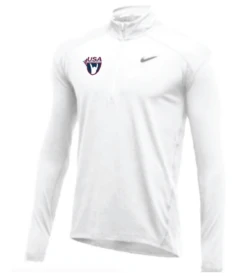 Nike Men's USA Weightlifting 1/2 Zip Top - White