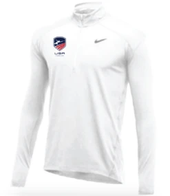 Nike Men's USA Fencing 1/2 Zip Top - White