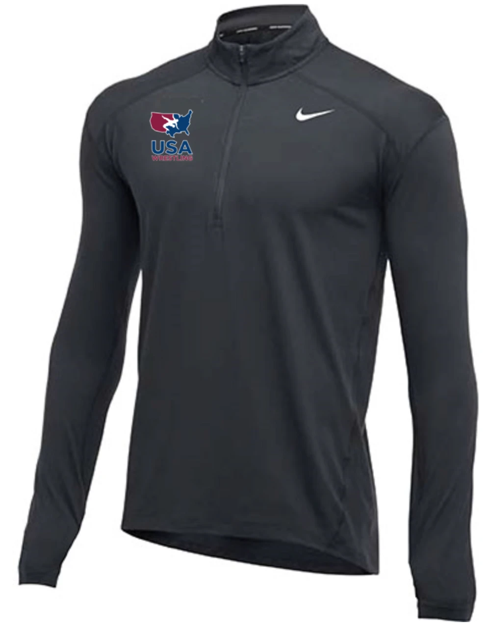 Nike Men's USA Wrestling 1/2 Zip Top - Charcoal 1 Nike Men's USA Wrestling 1/2 Zip Top - Charcoal