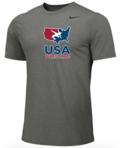 Nike Men's USA Wrestling Legend - Carbon Heather/ Black