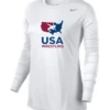 Nike Women's USA Wrestling Legend LS Crew - White/Cool Grey
