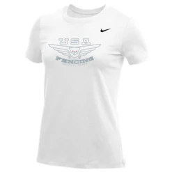 Nike Women's USA Fencing Legends Of The Piste Tee - White/Silver