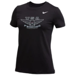 Nike Women's USA Fencing Legends Of The Piste Tee - Black/Silver