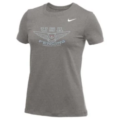 Nike Women's USA Fencing Legends Of The Piste Tee - Grey/Silver