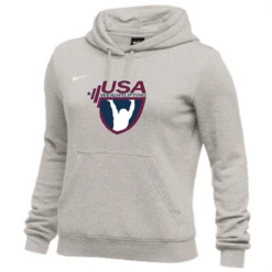 Nike Women's USA Weightlifting Club Fleece Hoodie - Grey