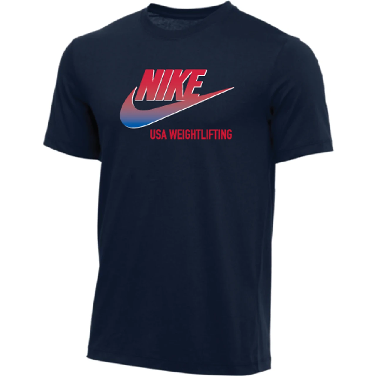 Nike Men's USA Weightlifting Nike Swoosh Tee - Black/Red/Blue 1 Nike Men's USA Weightlifting Nike Swoosh Tee - Black/Red/Blue