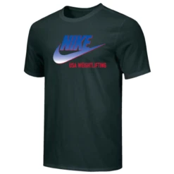 Nike Men's USA Weightlifting Nike Swoosh Tee - Black/Blue/Red