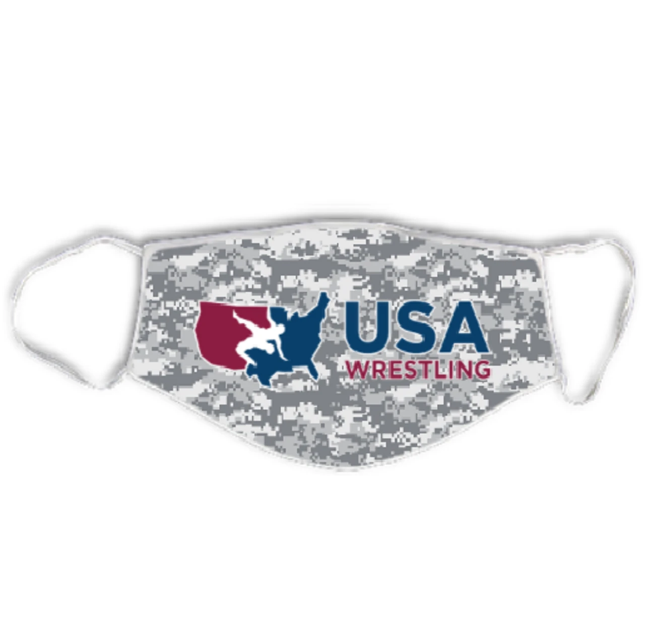USA Wrestling Non-Medical Face Covering - White/Digi Camo 1 USA Wrestling Non-Medical Face Covering - White/Digi Camo