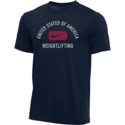 Nike Men's USA Weightlifting Arch USA Tee - Navy