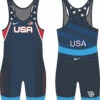 Nike Women's USA Wrestling Old Glory Singlet - Blue