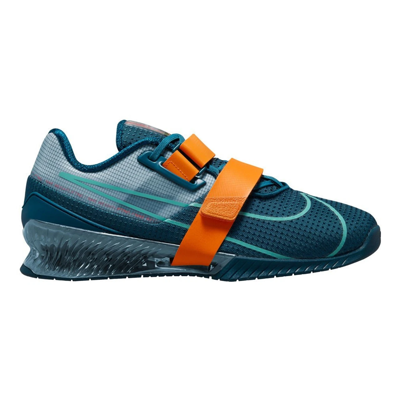 Nike Romaleos 4 Weightlifting Shoes - Marina / Washed Teal / Kumquat 1 Nike Romaleos 4 Weightlifting Shoes - Marina / Washed Teal / Kumquat