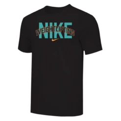 Nike Men's Weightlifting Arch Tee - Black/Blue/Orange