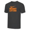 Nike Men's Weightlifting Stacked Tee - Black/Fluorescent Orange