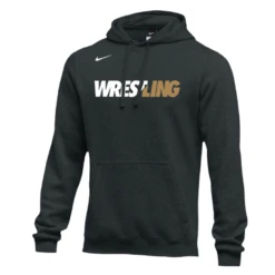 Nike Men's Wrestling Club Fleece Hoodie - Black/White/Gold