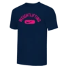 Nike Men's Weightlifting Swoosh Tee - Navy/Fluorescent Pink