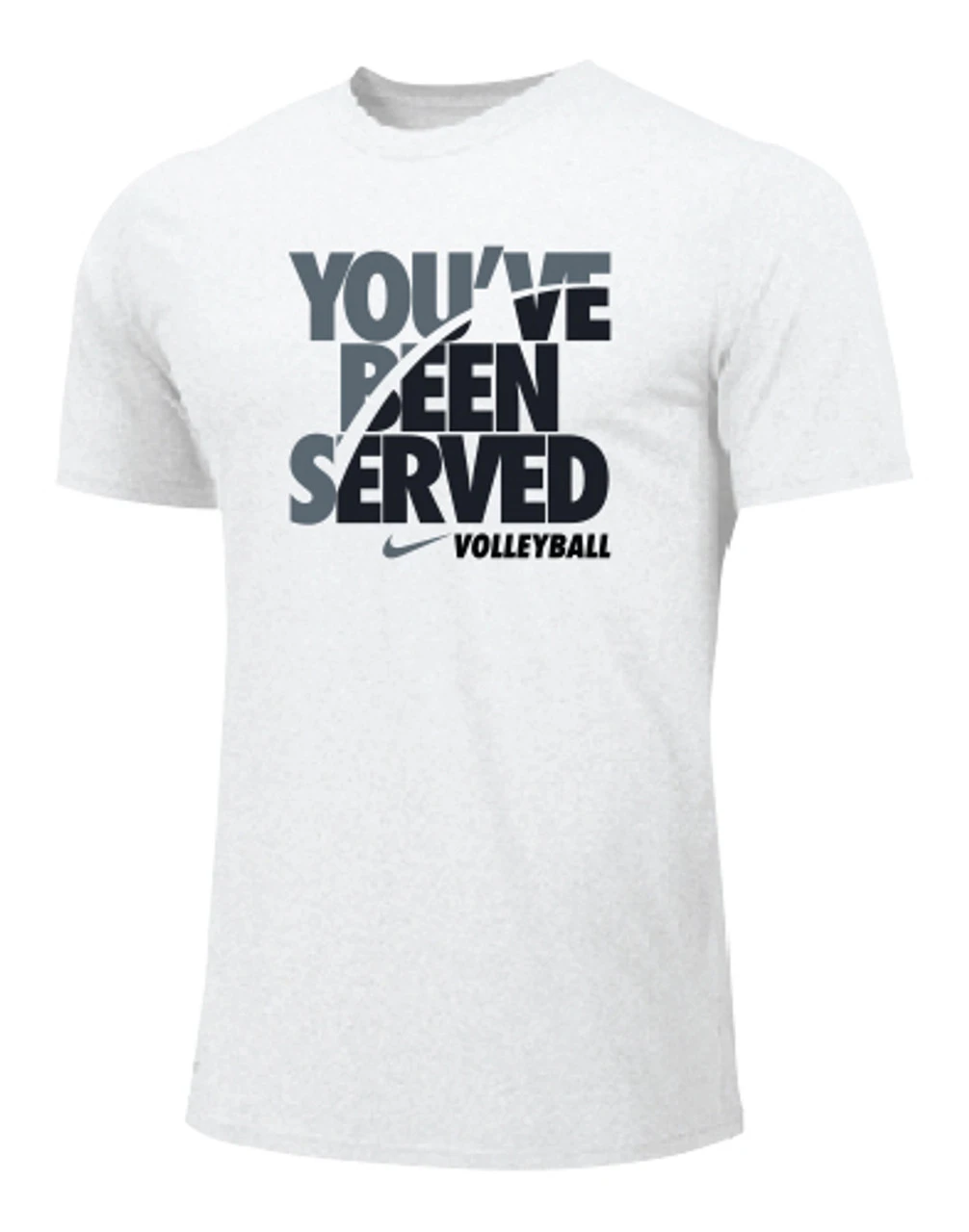 Nike Women's Volleyball You've Been Served Tee - White/Grey/Black 1 Nike Women's Volleyball You've Been Served Tee - White/Grey/Black