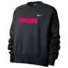 Nike Women’s Boxing Fleece Trend Crew - Black/Fluorescent Raspberry